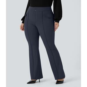 NWT Halara XL Tall SculptKnit High Waisted Side Flap Pocket Flare Plus Casual